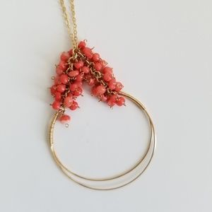 Gold Vermeil Coral Cascade Necklace